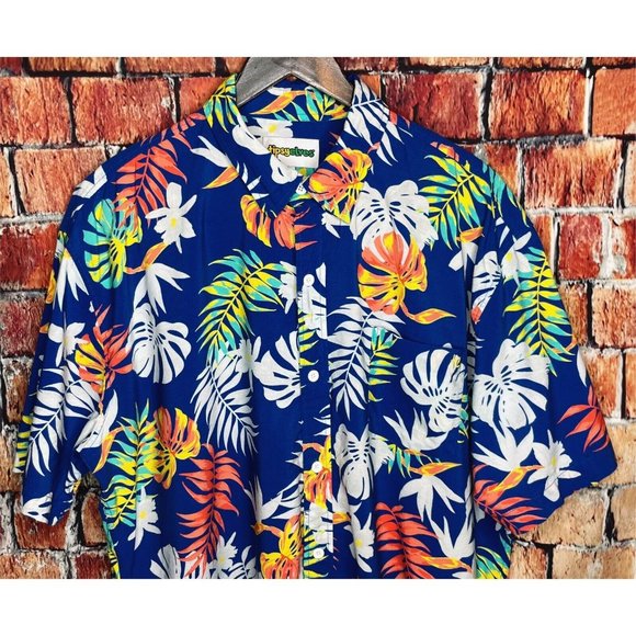 Tipsy Elves The Crush Captain Floral Hawaiian Camp Button Front Men’s XXL Shirt - Picture 3 of 7
